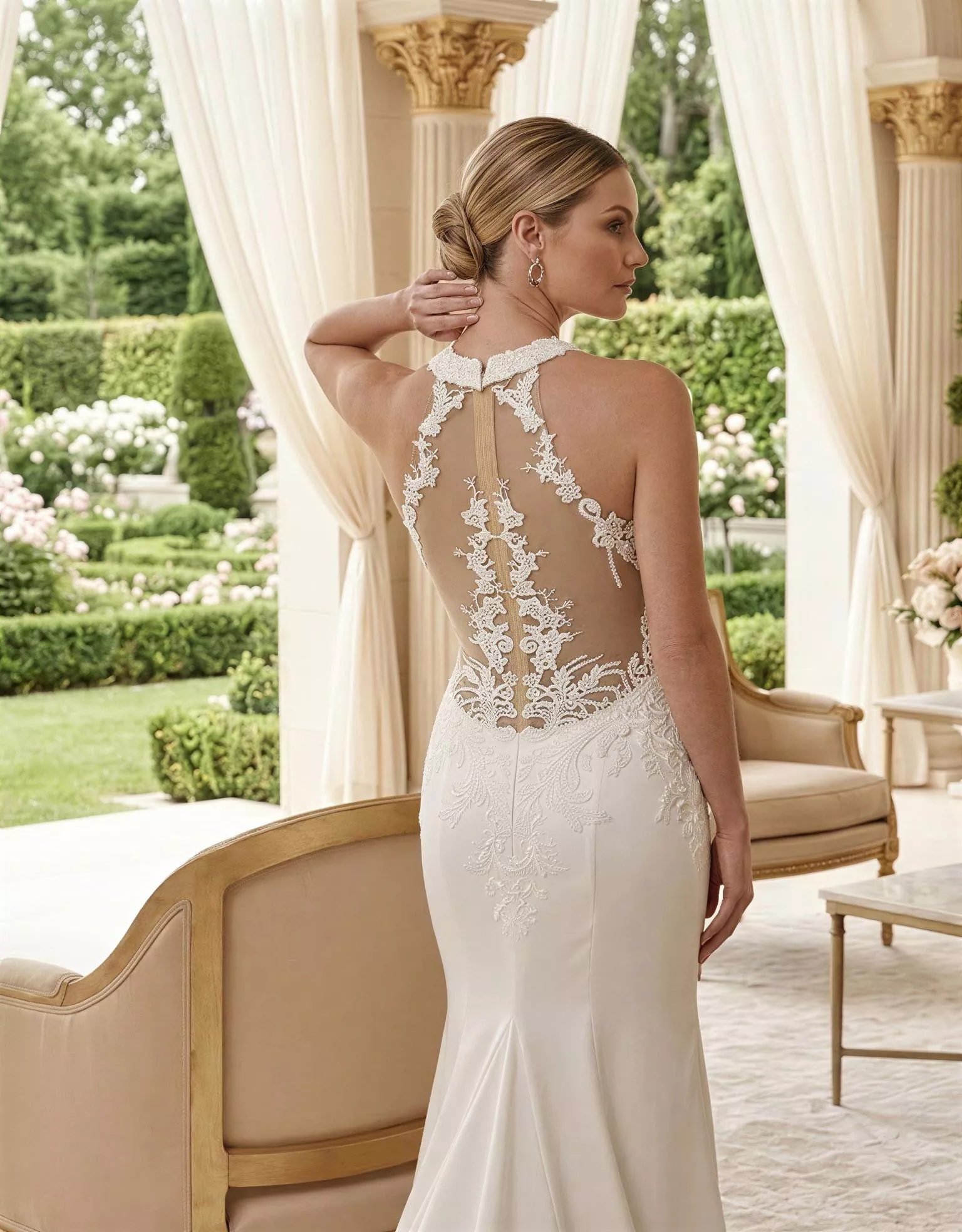 vestido-novia-nivarae-outletnupcial-crepé-escotecerrado-espaldacerrada-atelierdebodas