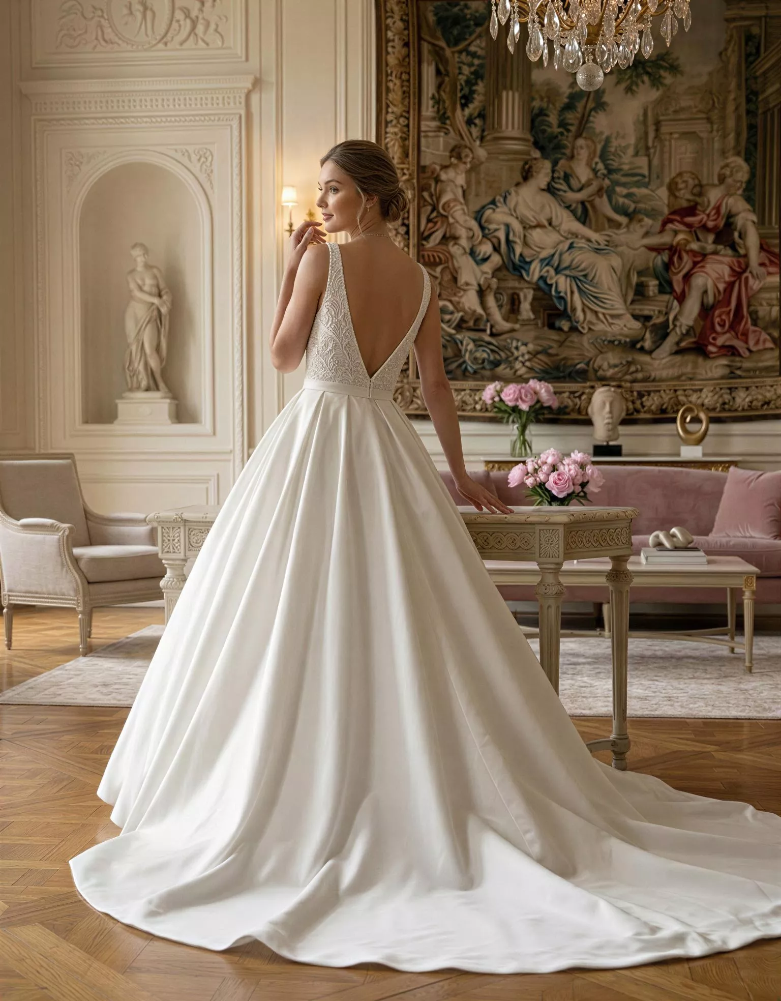 vestido-novia-thrynn-outletnupcial-crepé-escoteenv-espaldaenv-atelierdebodas
