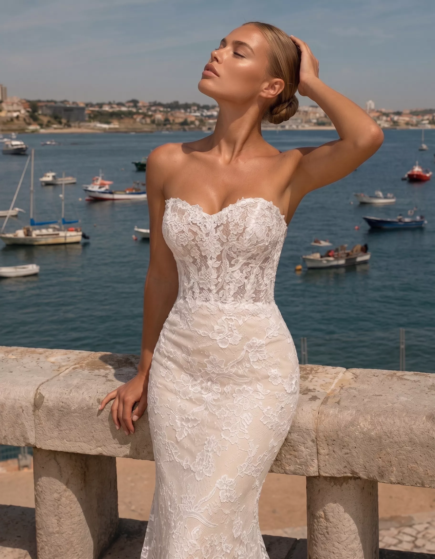 vestido-novia-aurora-outletnupcial-crepé-escotecorazón-espaldarecta-detalle-atelierdebodas