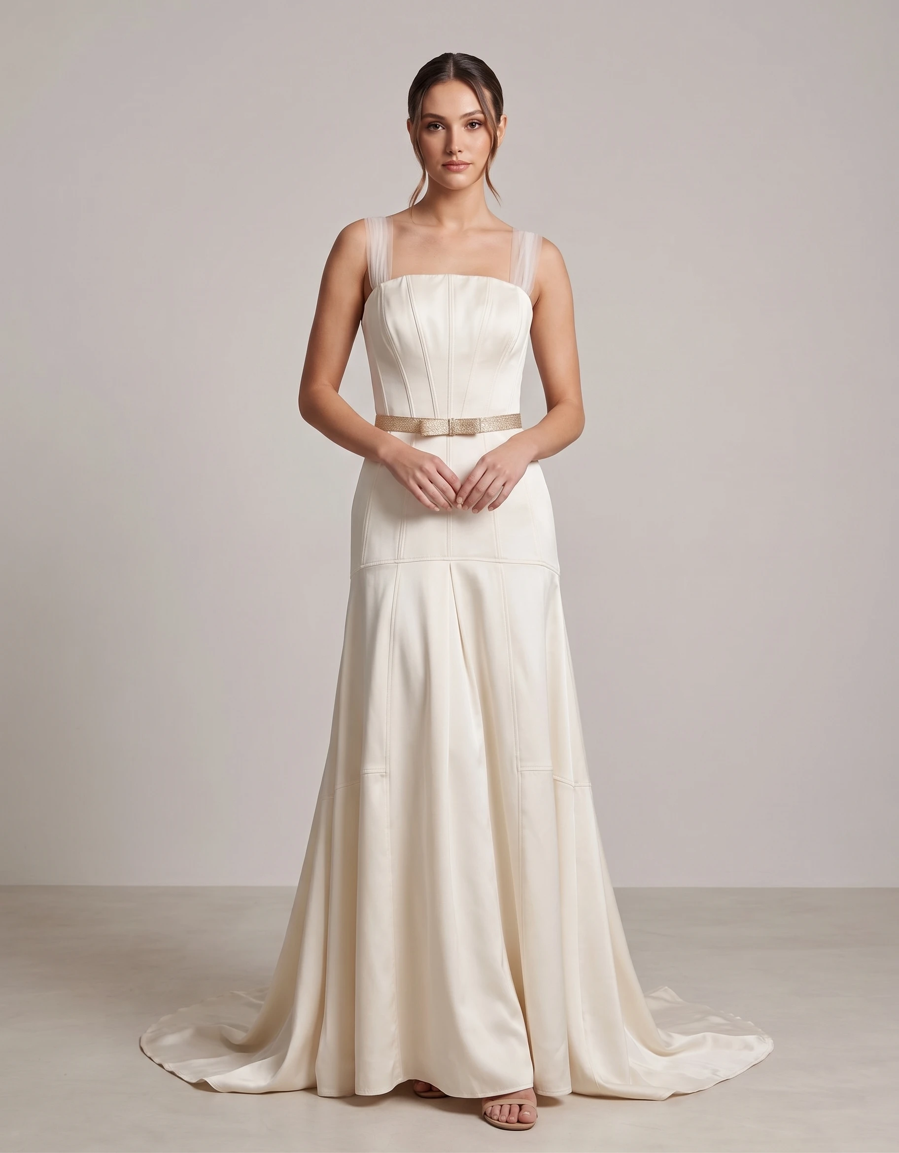 Vestido de novia Cira corte A outlet - Outlet Nupcial