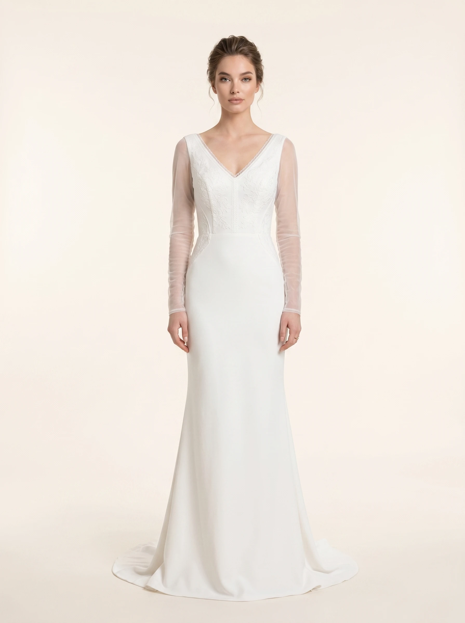 Vestido de novia Lavanda manga larga outlet - Outlet Nupcial