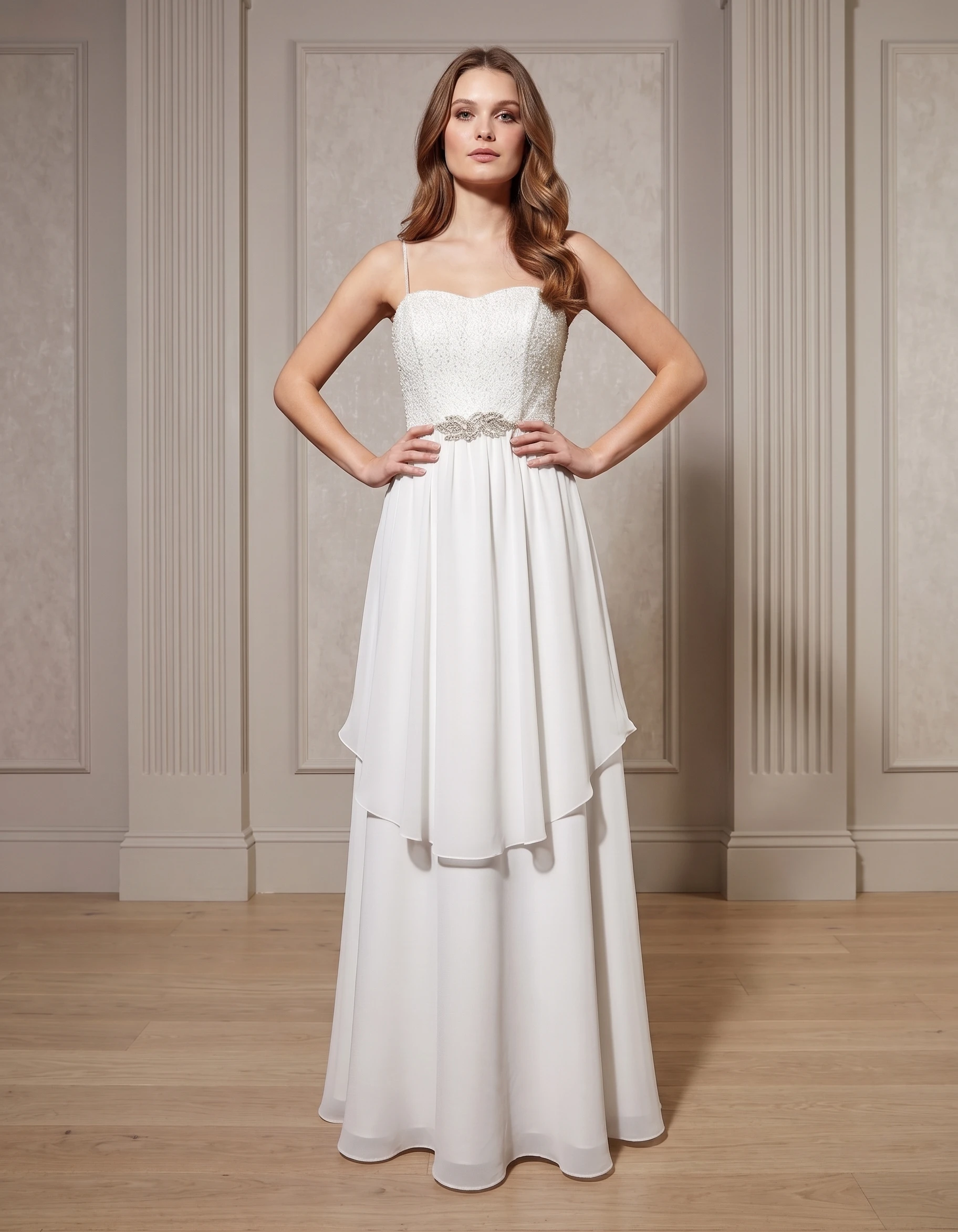 Vestido de novia Lilian palabra de honor outlet - Outlet Nupcial