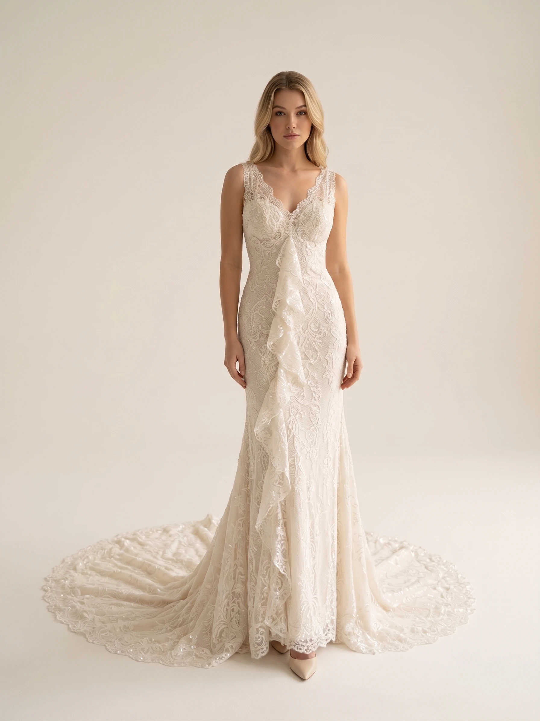 Vestido de novia Zujar pedrería outlet - Outlet Nupcial